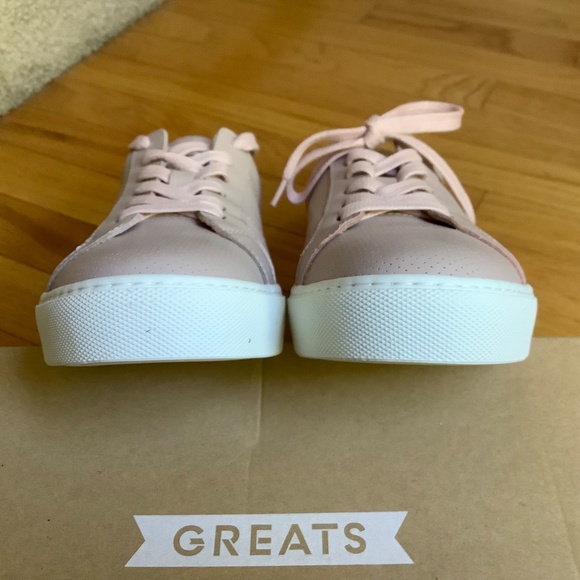 GREATS The Royale Perforated Leather Sneaker Blush SZ 9.5 - Picture 7 of 16